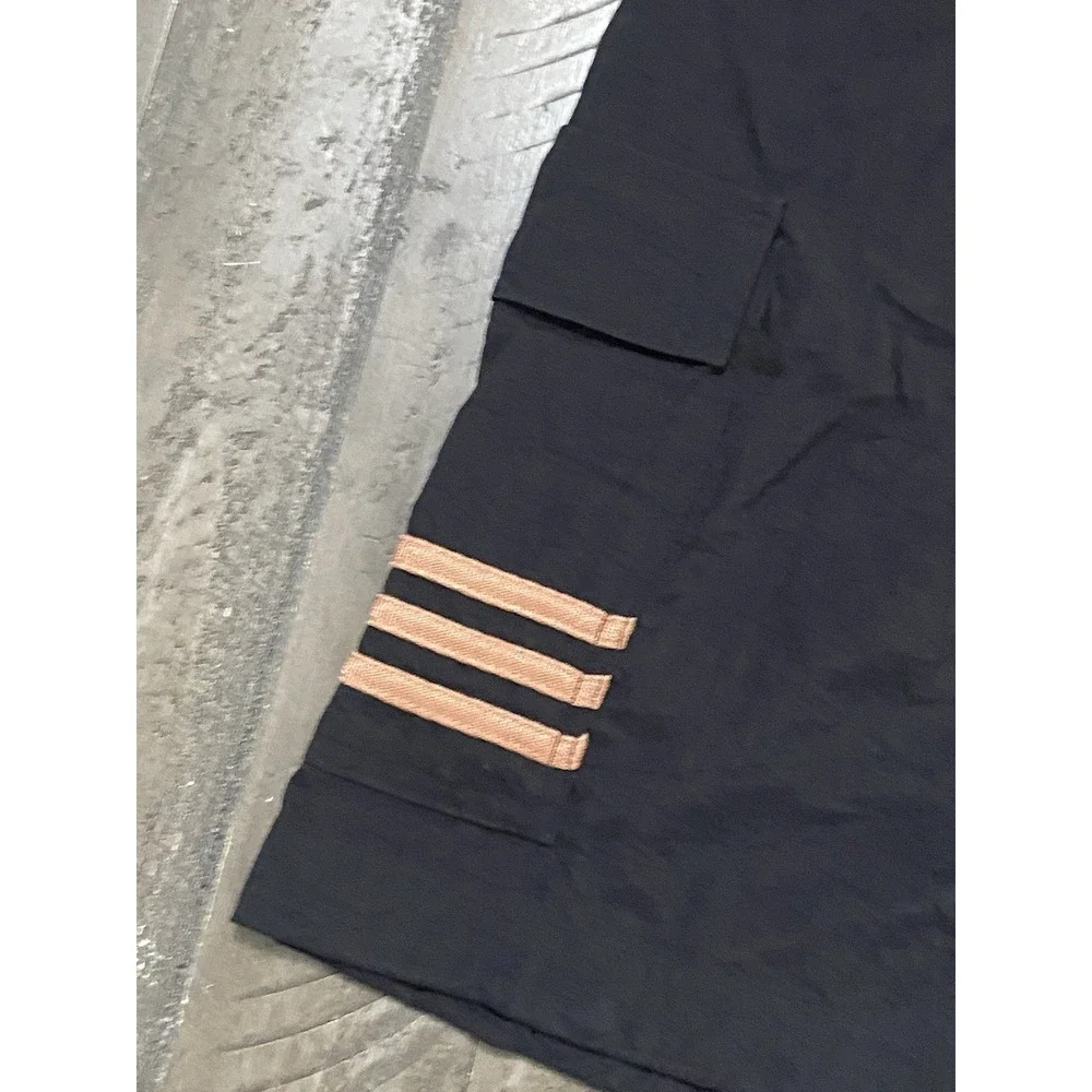 Vtg Rare Men's Adidas Black With Orange Sided Stripe Board Shorts Sz XL Trunks